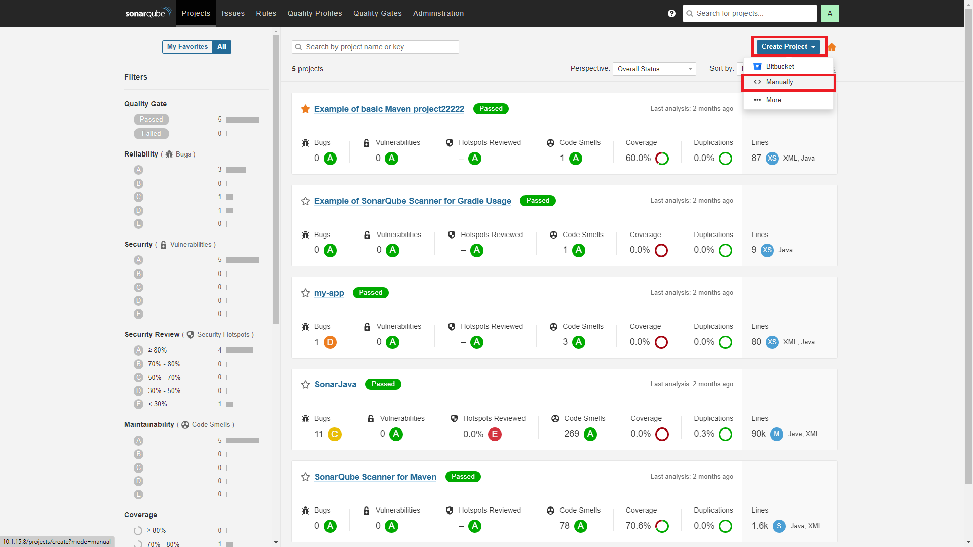 CURVC DevOps > SonarQube 프로젝트 생성하기 > image2022-7-29_14-41-1.png