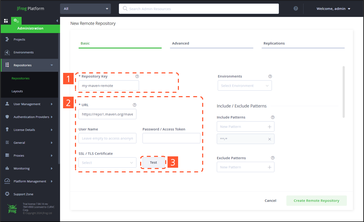 CURVC DevOps > JFrog 저장소(Repository) 생성 및 관리하기 > image-2024-7-25_9-39-3-1.png
