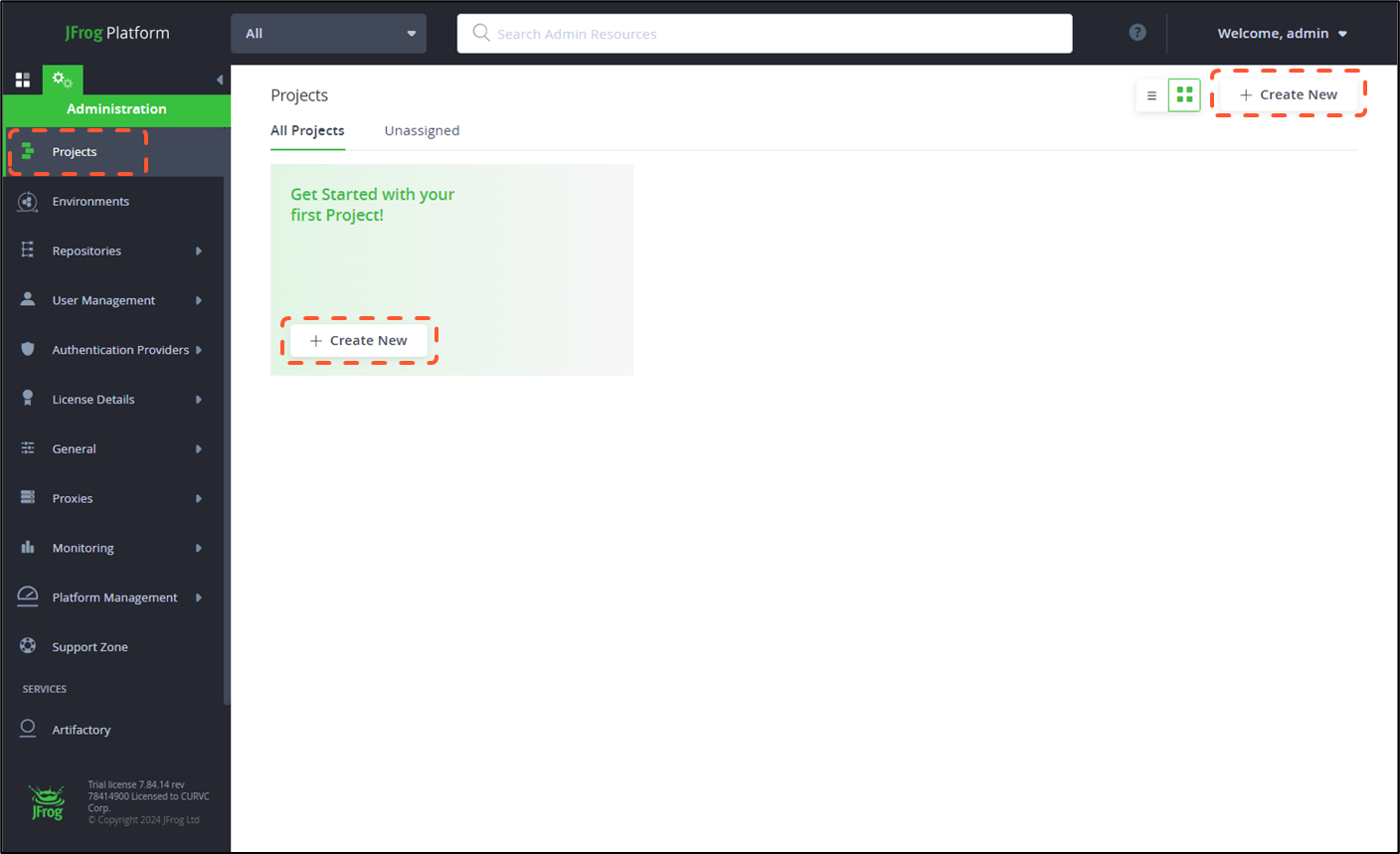 CURVC DevOps > 프로젝트와 관련된 모든 리소스를 호스팅하는 Projects 관리하기 > image-2024-8-9_8-23-58-1.png