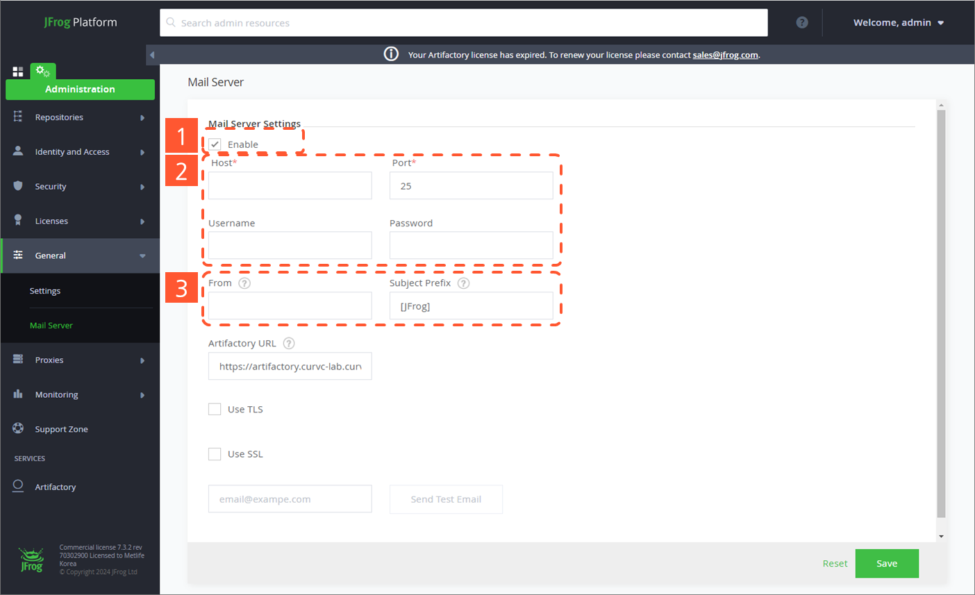 CURVC DevOps > JFrog 메일 서버 설정하기 > image-2024-8-19_9-29-37-1.png
