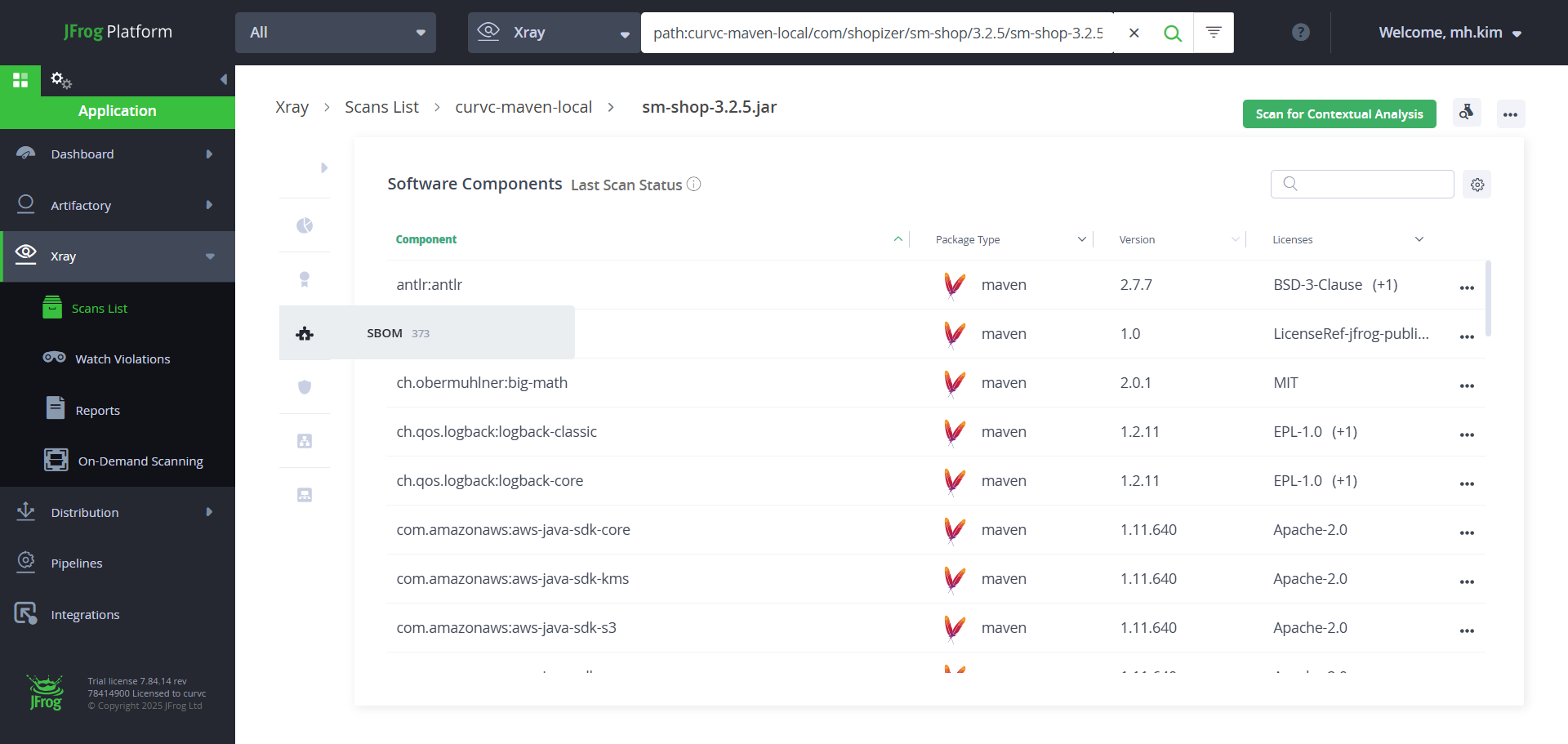 CURVC DevOps > JFrog Xray Scan 결과 분석하기 > image-2025-4-10_13-42-50.png